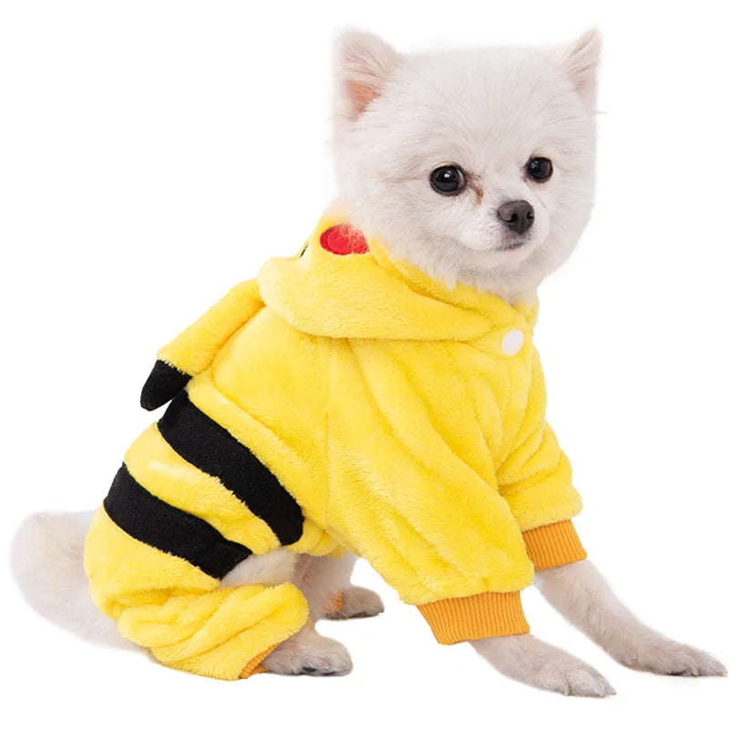 Fleece Pet Jumpsuit Hoodie