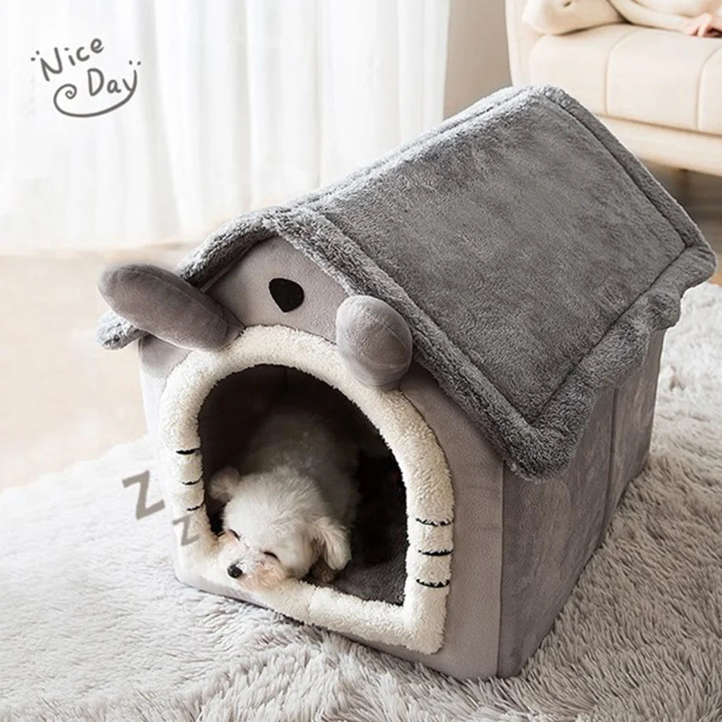 Winter Folding Pet House with Mattress