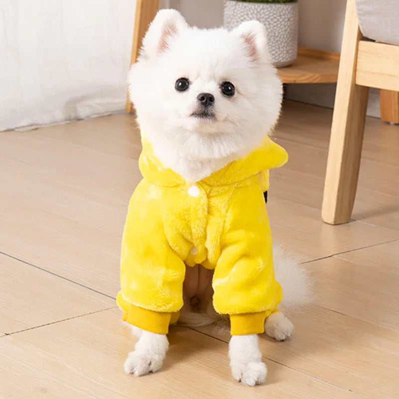 Fleece Pet Jumpsuit Hoodie