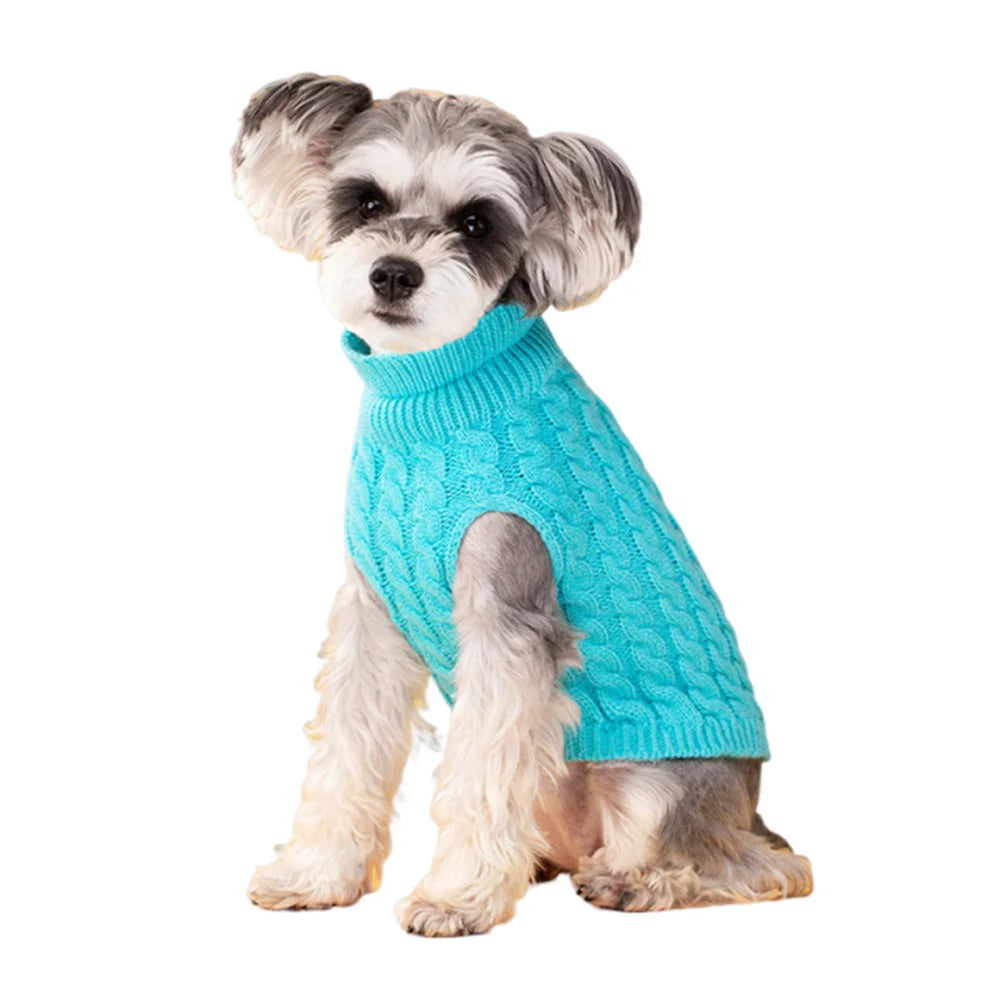 Classic Solid Winter Dog Sweater