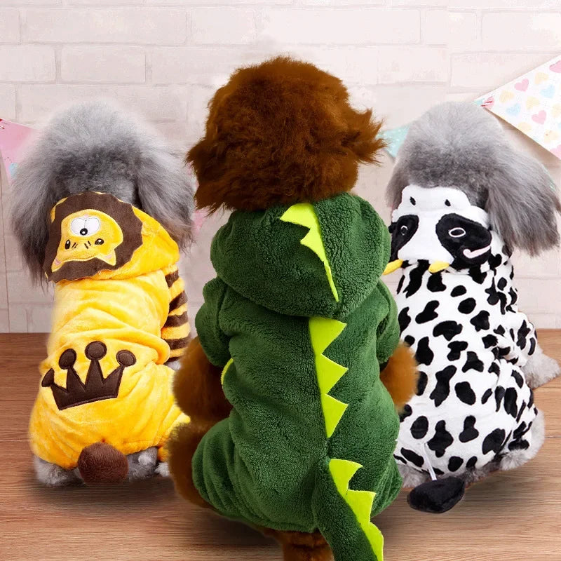 Fleece Pet Jumpsuit Hoodie