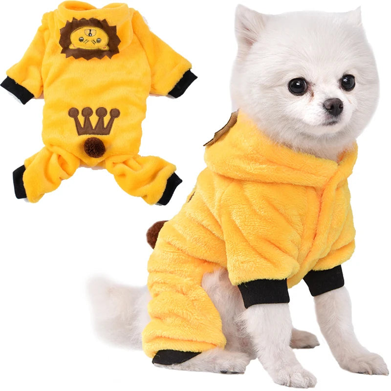 Fleece Pet Jumpsuit Hoodie