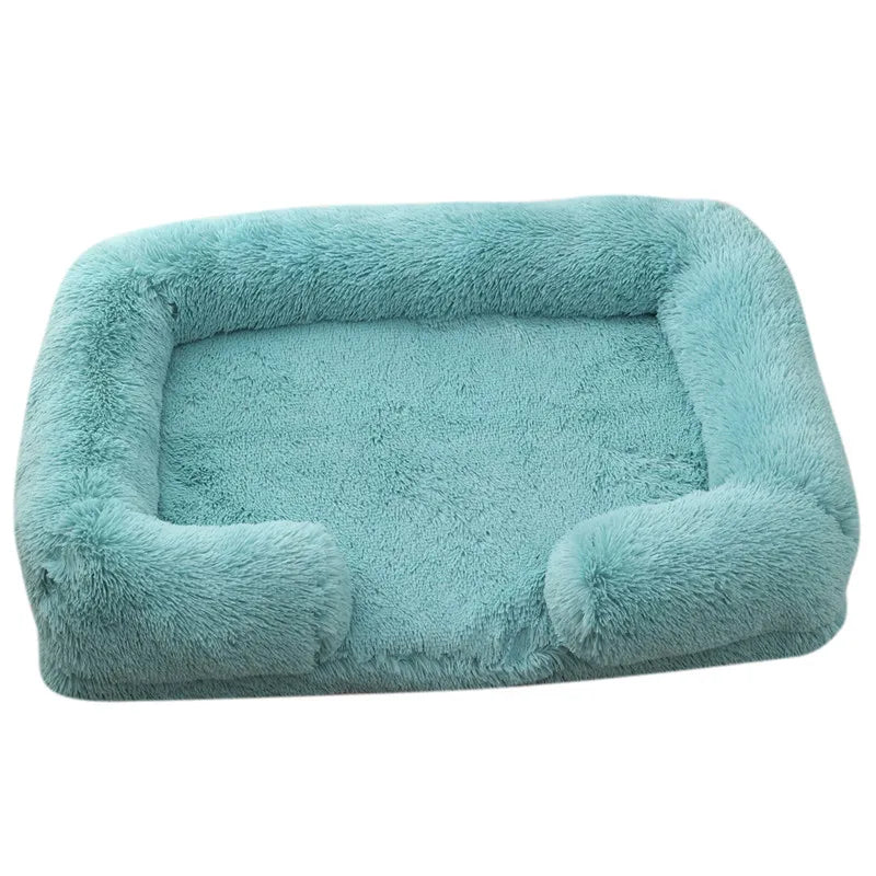 Large Plush Dog Bed with Removable Cushion