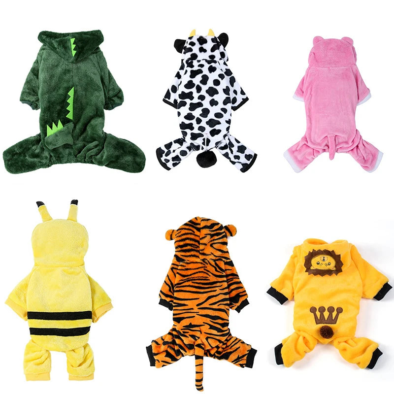 Fleece Pet Jumpsuit Hoodie
