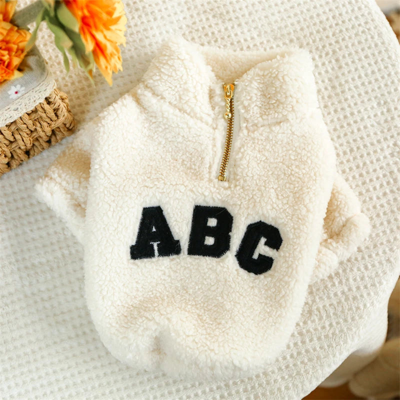 Modern Letter Winter Pet Sweatshirt