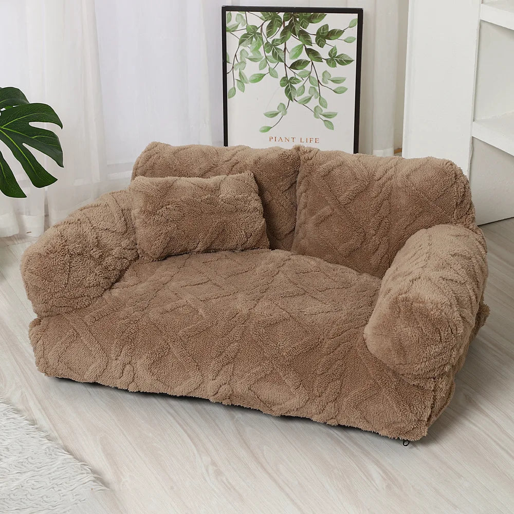 Winter Warm Plush Pet Sofa Bed