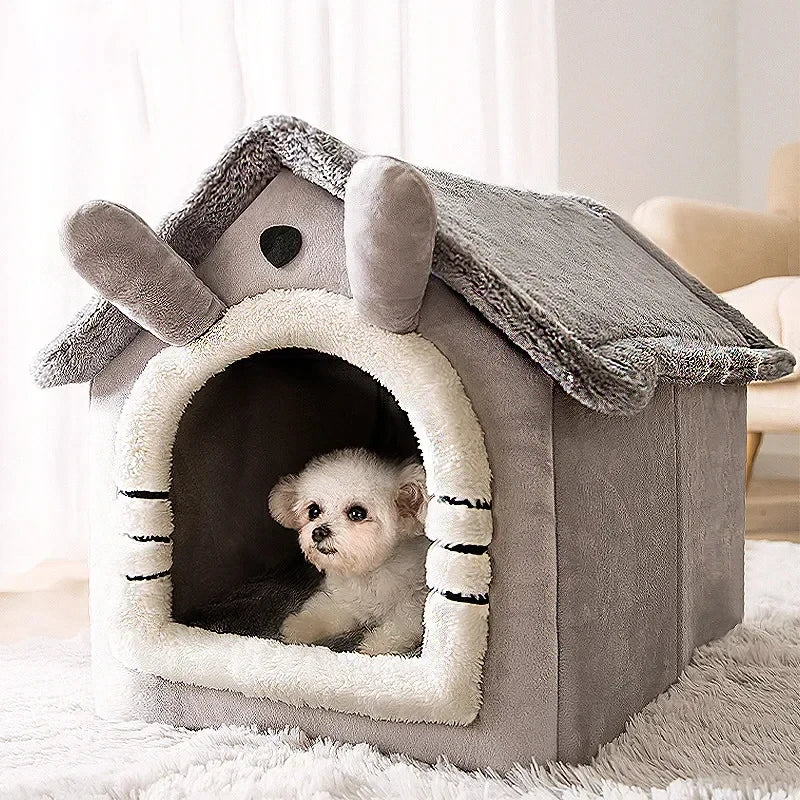 Winter Folding Pet House with Mattress