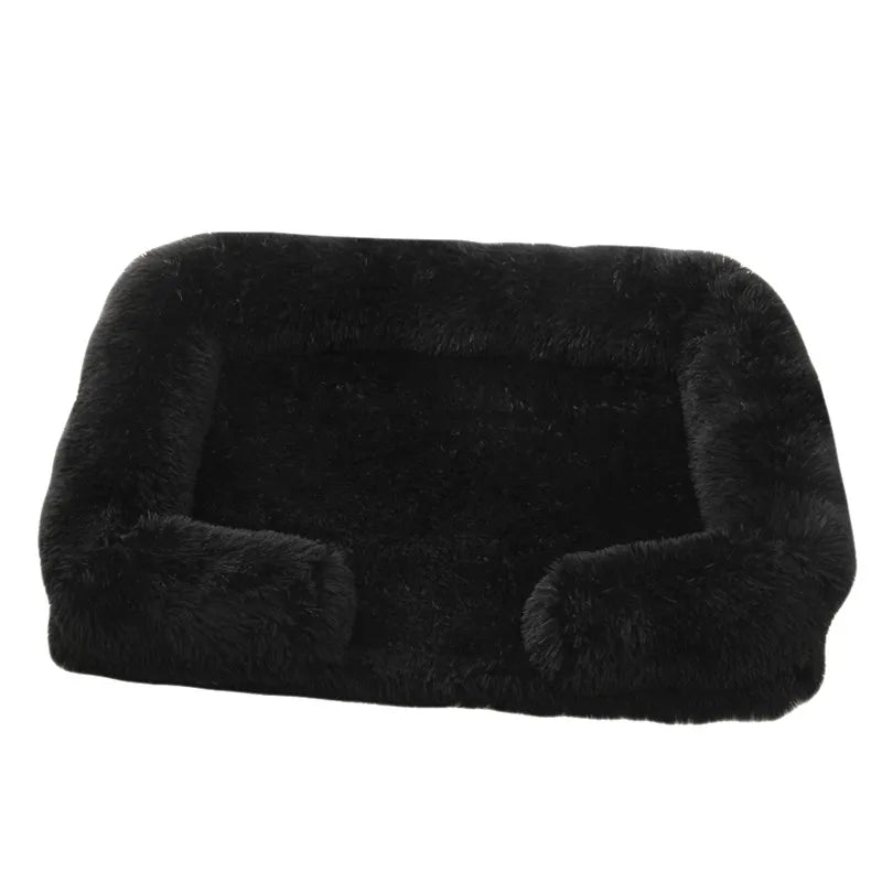 Large Plush Dog Bed with Removable Cushion